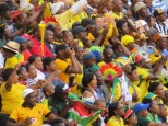 Bafana Bafana's cheer section.